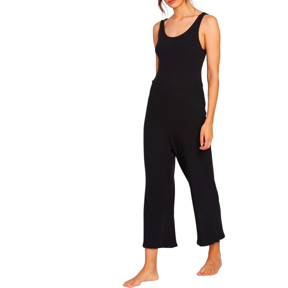 Volcom Black Sleeveless Wide-Leg Jumpsuit
